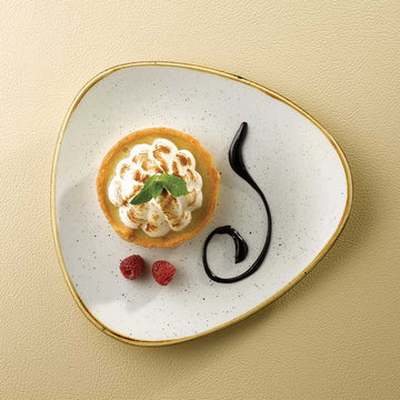 Barley White Triangle Plate 20.3cm